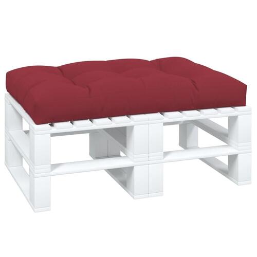 Pallehynde 120x80x12 cm stof vinrød