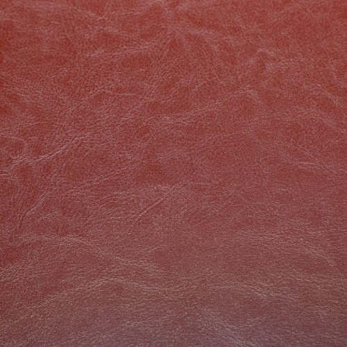 Lænestol med fodskammel kunstlæder vinrød