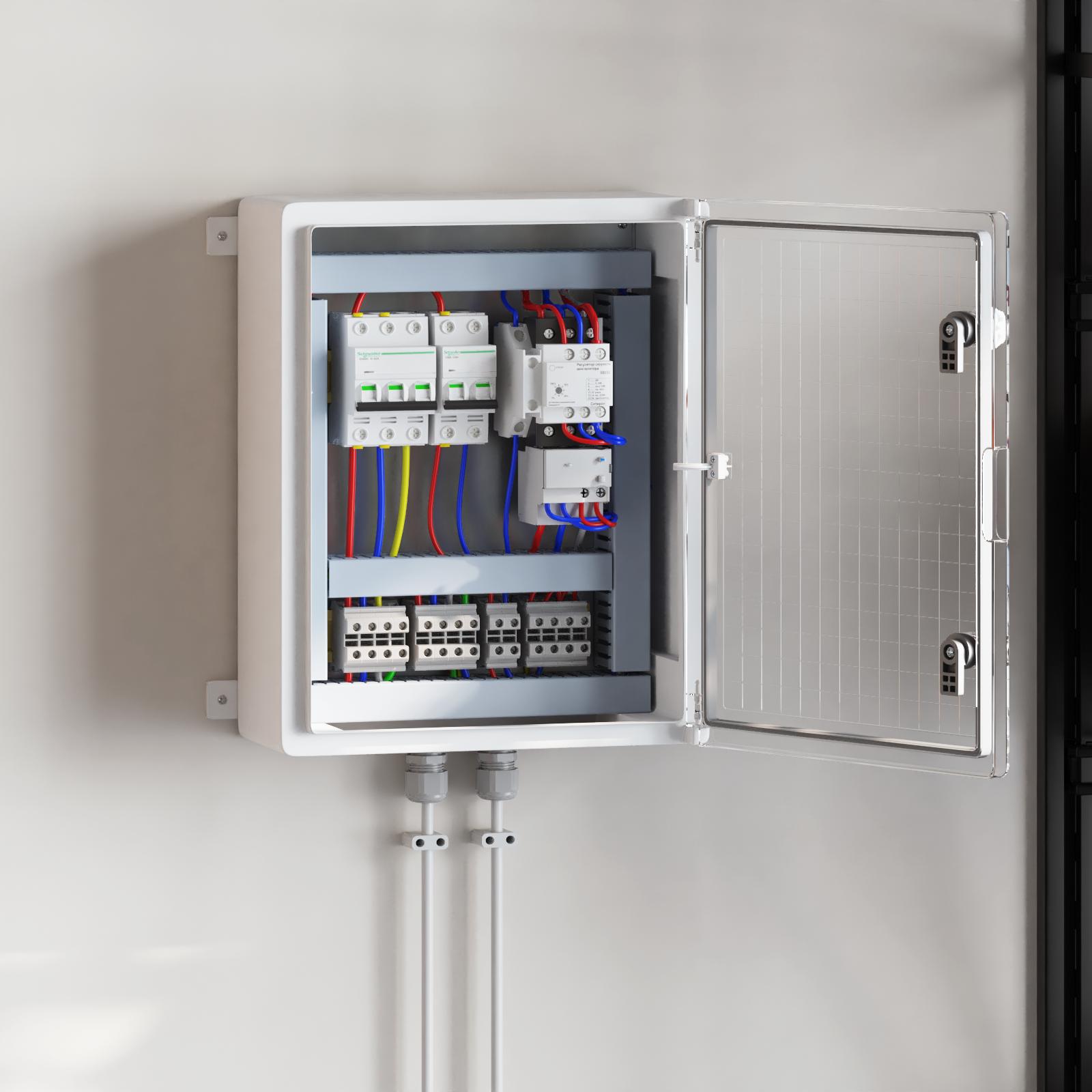 Kontrolskab IP65 Vandtæt Grå 40x24,5x50 cm ABS Plast