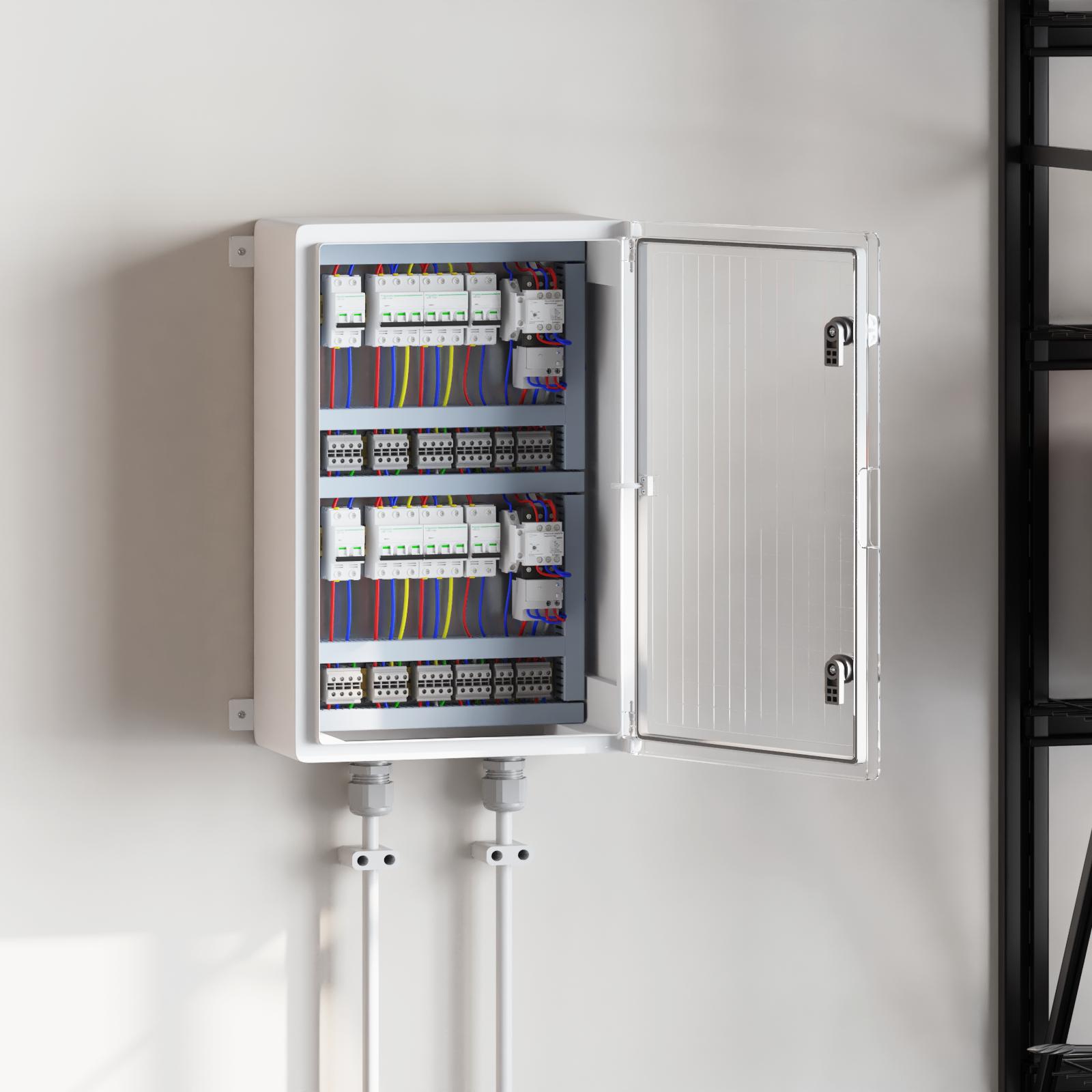 Kontorskab IP65 Vandtæt Grå 40x20x60 cm ABS Plastik