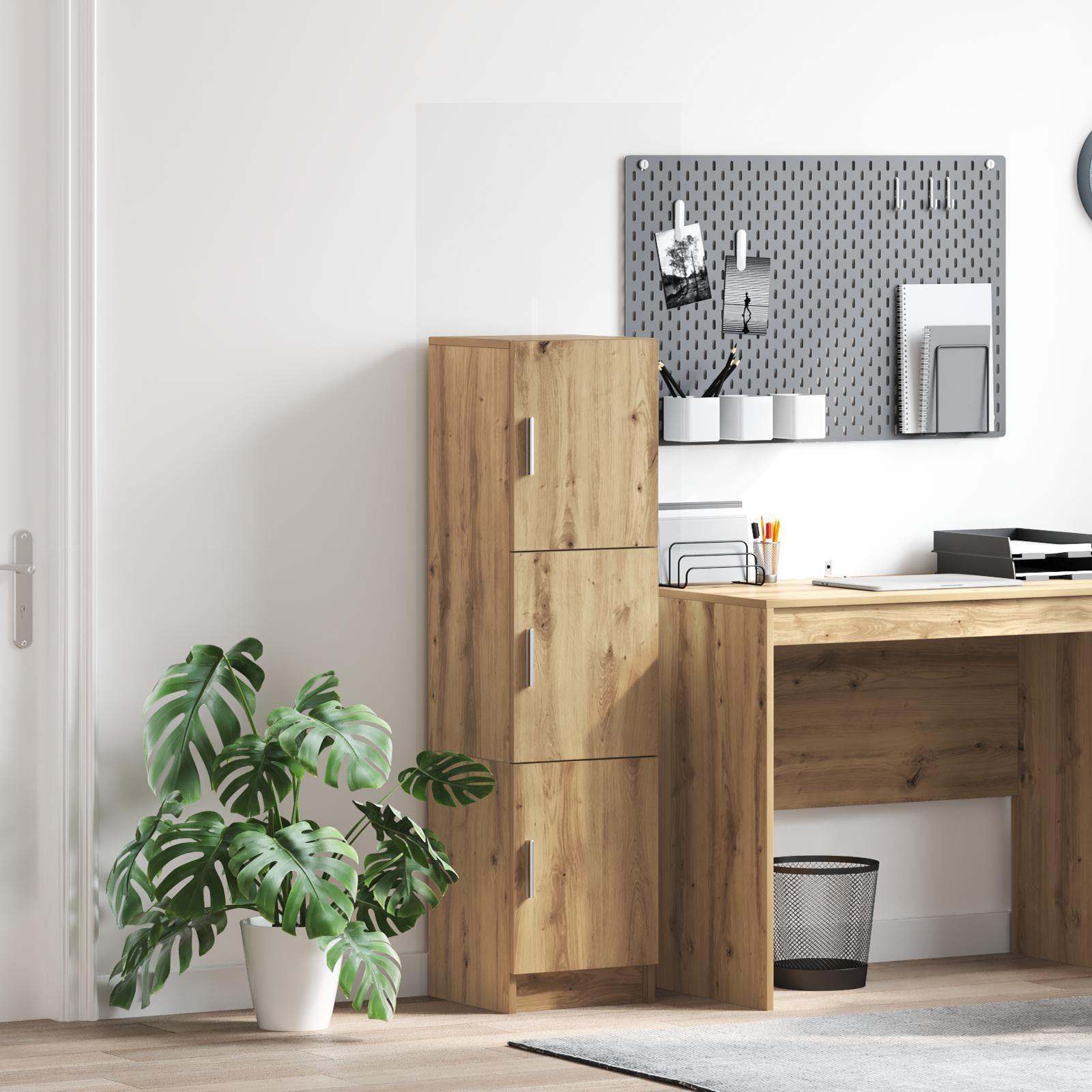 Højskab artisan eg 31.5 x 32 x 124 cm Konstrueret træ billede