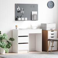 Hvidt Skrivebord Hvidt MDF Medium Opbevaring Hvidt Skrivebord