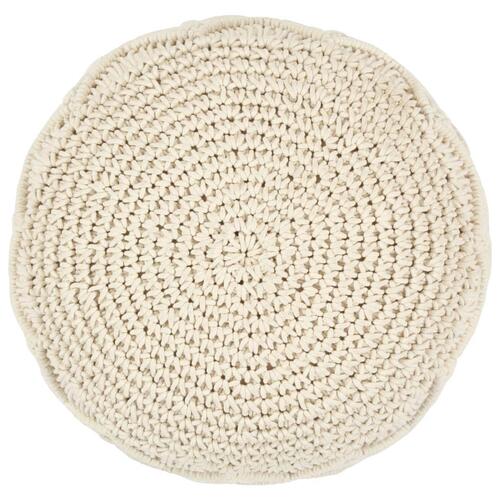 Håndlavet macramépuf 45x30 cm bomuld