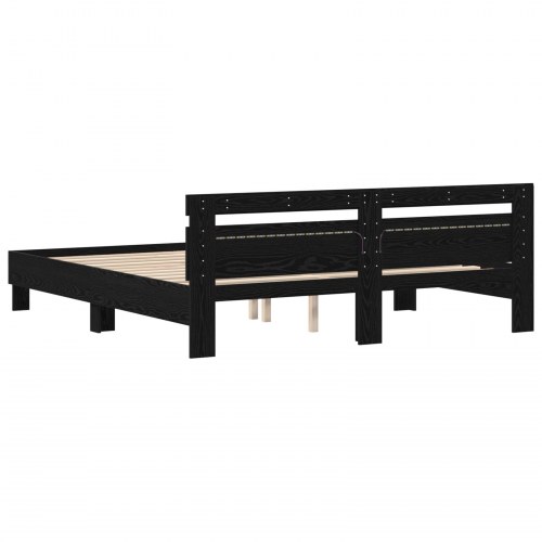 Egetræ lamelbund Sort egetræ Massivt egetræ 180 x 200 cm Solid