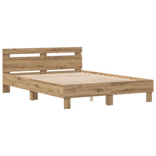 Eg Sengestel Håndlavet Eg Konstrueret Træ 140 x 200 cm Sengestel