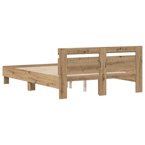 Eg Sengestel Håndlavet Eg Konstrueret Træ 140 x 200 cm Sengestel
