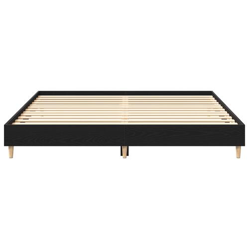 Senge Ramme Sort Egetræ 180x200 cm Ingeniørtræ