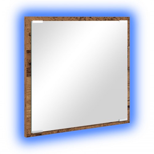 LED badeværelsesspejl Gammel træ 40x8.5x37 cm Ingeniørtræ