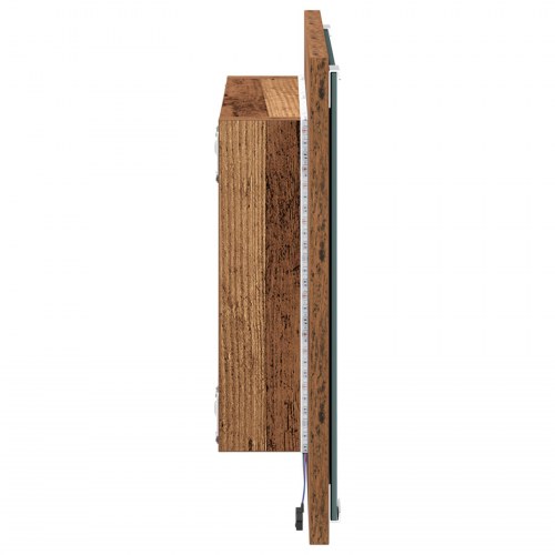 LED badeværelsesspejl Gammel træ 40x8.5x37 cm Ingeniørtræ