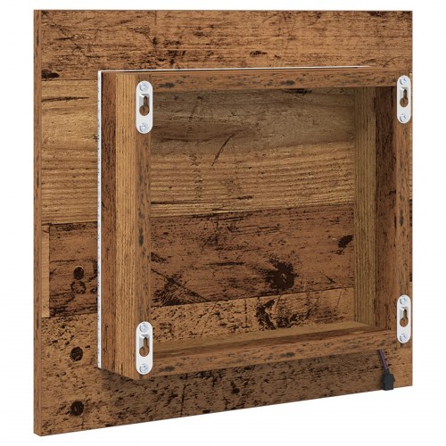 LED badeværelsesspejl Gammel træ 40x8.5x37 cm Ingeniørtræ