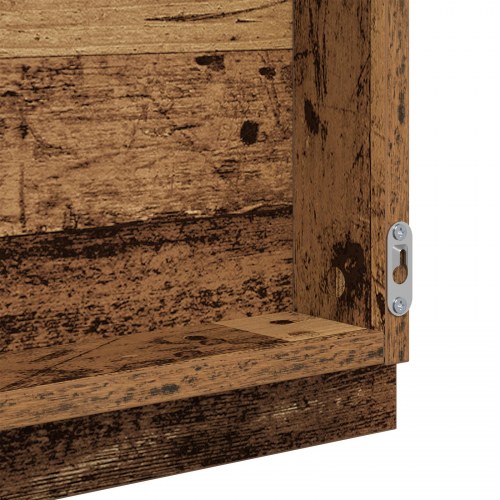 LED badeværelsesspejl Gammel træ 40x8.5x37 cm Ingeniørtræ