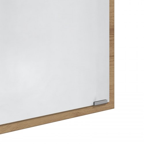 LED badeværelsesspejl Artisan egetræ 40x8.5x37 cm konstrueret træ