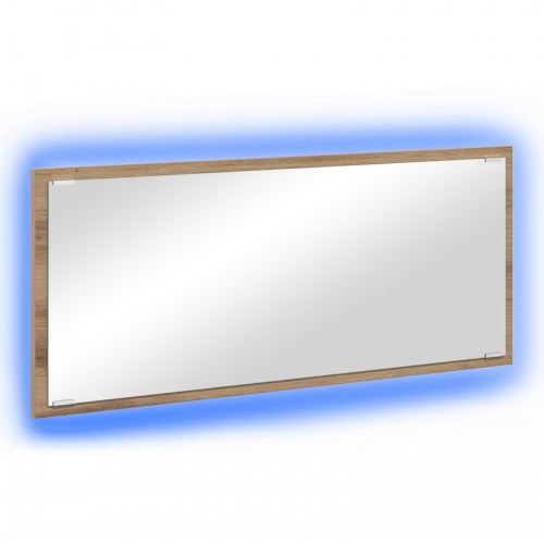 Badeværsspejl Artisan egetræ Konstrueret træ, Glas 90 x 8.5 x 37 cm