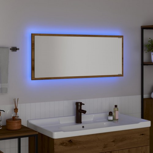 Badeværsspejl Artisan egetræ Konstrueret træ, Glas 90 x 8.5 x 37 cm