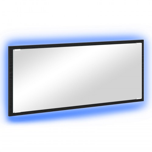 Badespejl Sort egetræ Glas, MDF Stort Spejl Badespejl