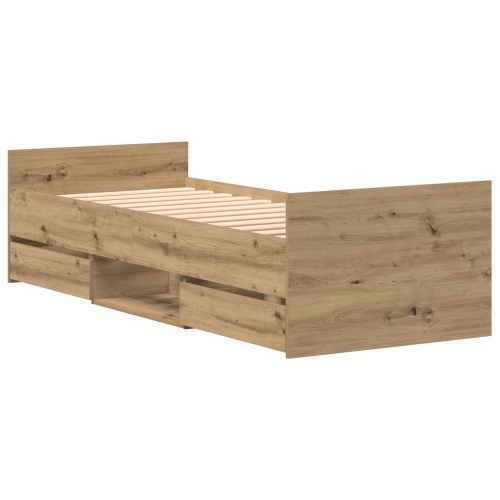 Senge ramme uden madras Artisan Eg 75x190 cm Konstrueret træ