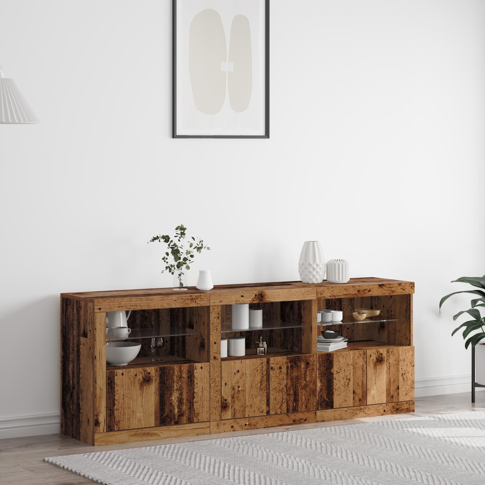 Sidebord Gammelt træ 181,5 x 37 x 67 cm Konstrueret træ billede