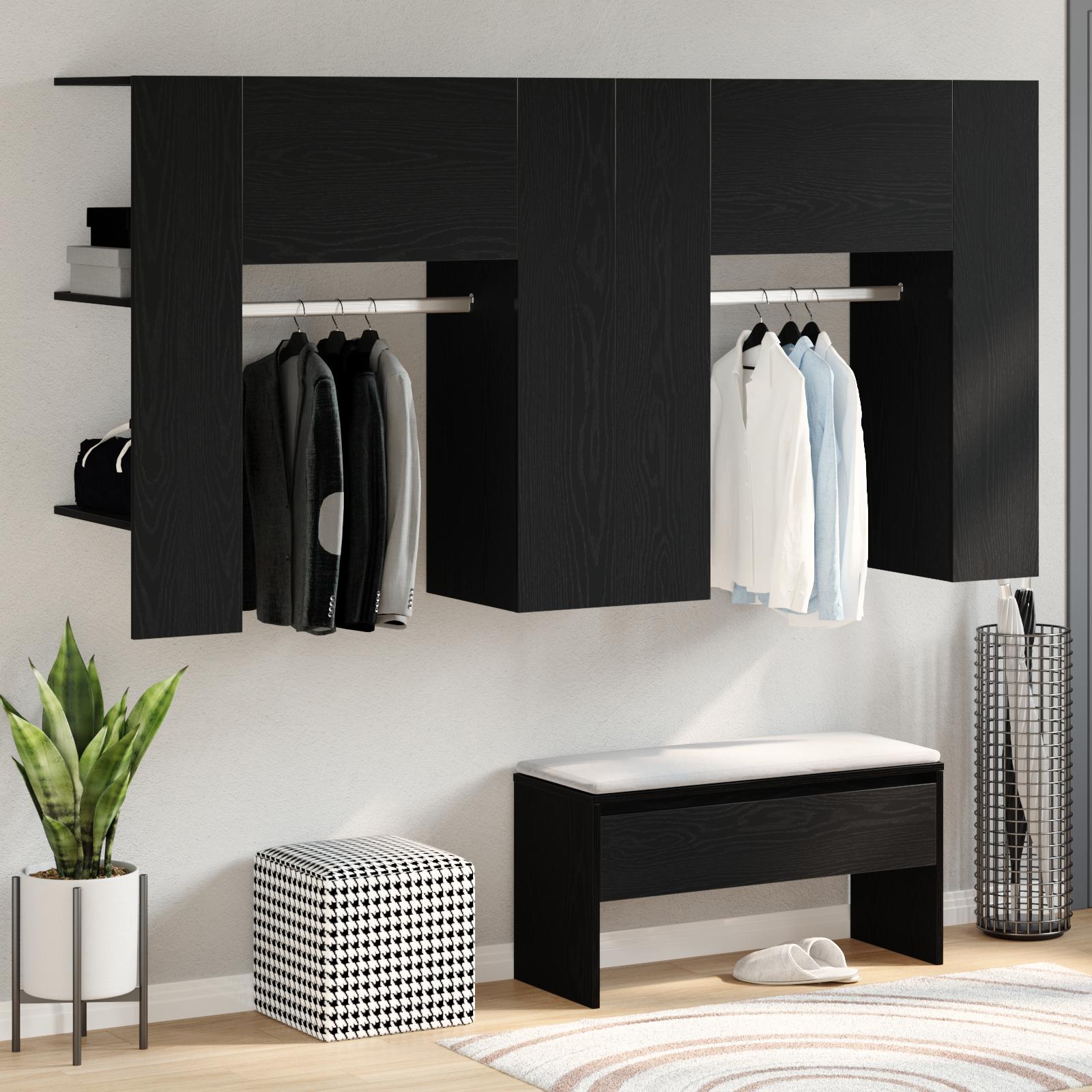 Entré skabe 2 stk Sort eg Konstrueret træ