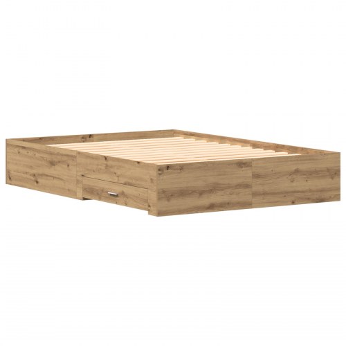 Sengestel med skuffer Artisan egetræ Konstrueret træ 140 x 190 cm