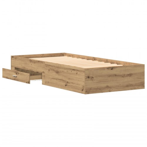 Sengestel Artisan Egetræ 100x200 cm Konstrueret Træ