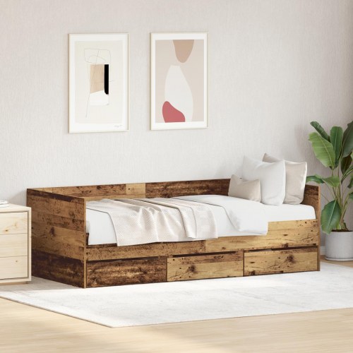 Daybed Gammelt træ Konstrueret træ 90 x 190 cm Stærk Daybed