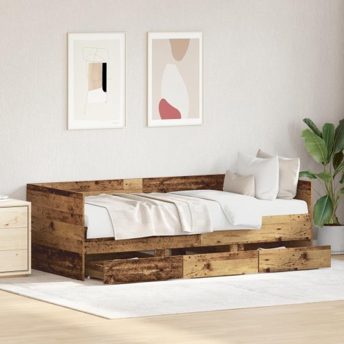 Daybed Gammelt træ Konstrueret træ 90 x 190 cm Stærk Daybed