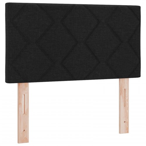 Boxspring seng med madras sort 120x190 cm stof