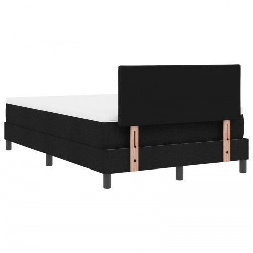 Boxspring seng med madras sort 120x190 cm stof