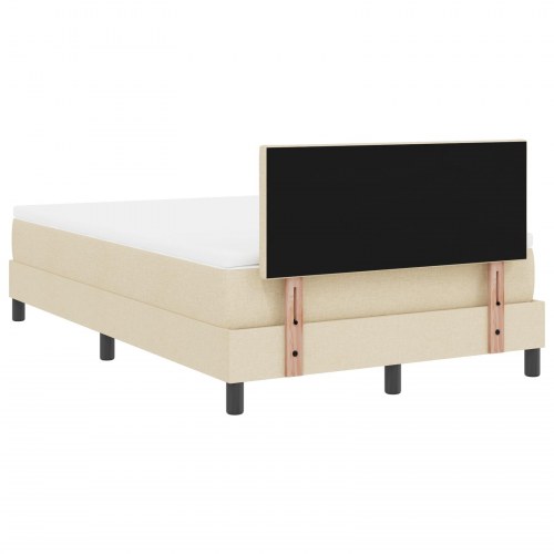 Box Spring Seng med madras Creme 120x200 cm Stof