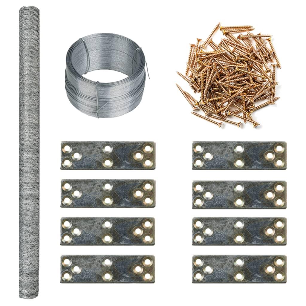 vidaXL udvidelse til hønsebur 268x100x190 cm metal