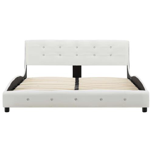 Sengestel uden madras 135x190 cm kunstlæder hvid