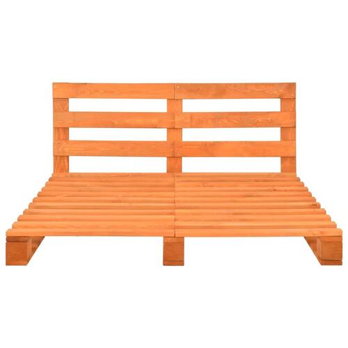 Pallesengestel massivt fyrretræ 200 x 200 cm brun
