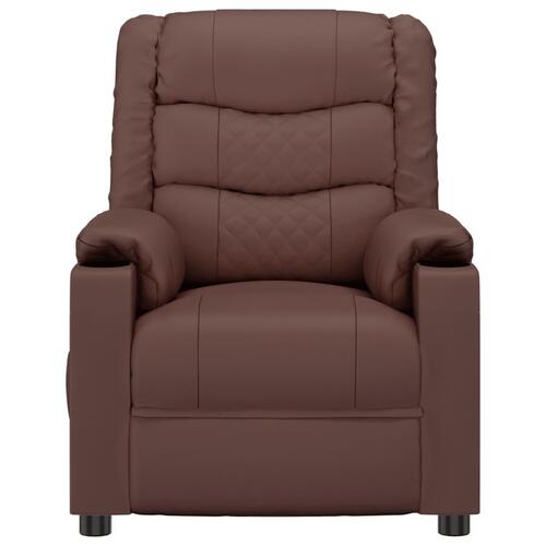 Massagestol kunstlæder brun