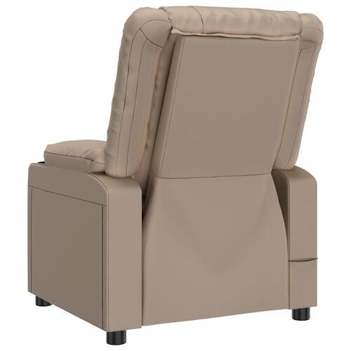 Massagestol kunstlæder cappuccinofarvet