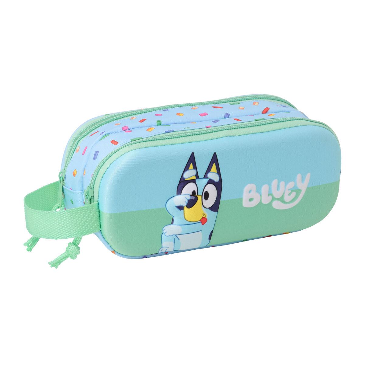 Dobbelt carry-all Bluey Blå 21 x 8 x 6 cm