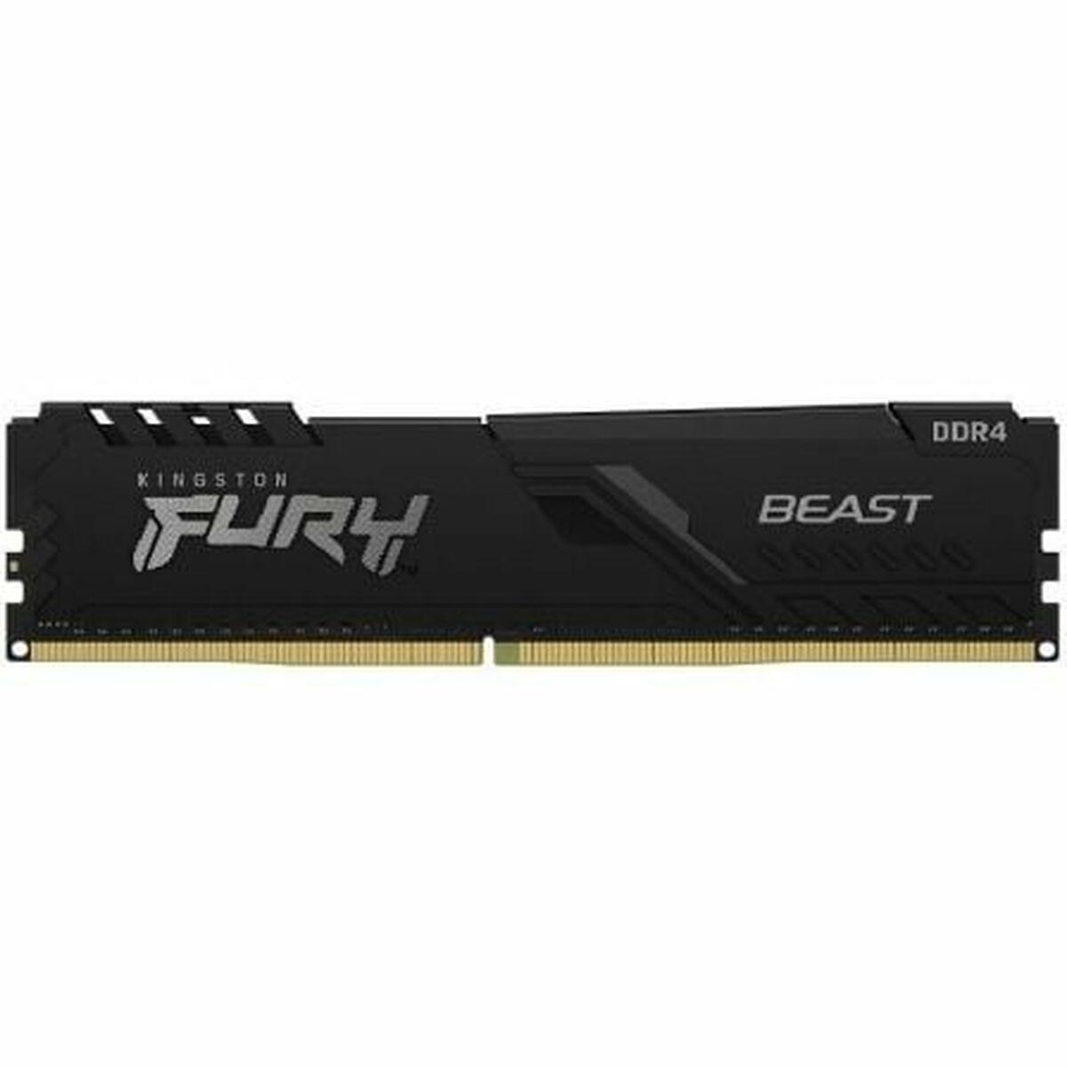 Kingston FURY Beast - DDR4 - modul - 8 GB - DIMM 288-PIN - 3600 MHz / PC4-28800 - CL17 - 1.35 V - ikke bufferet - ikke-ECC - sort