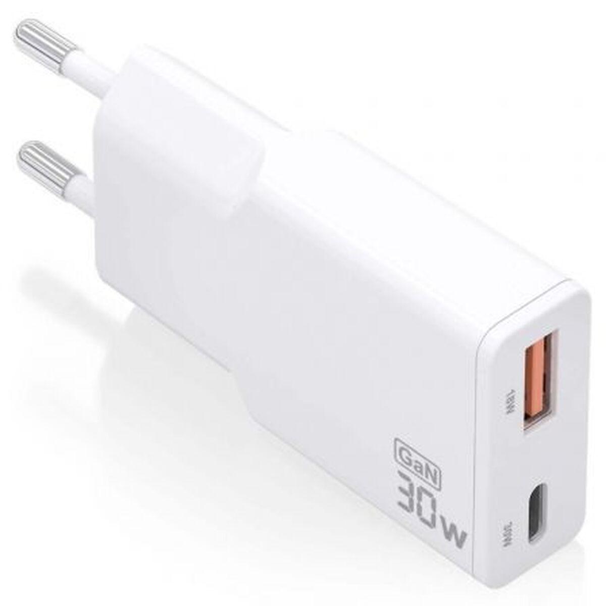 Aisens vægoplader ASCH-30W2P046-W - Hvid 30 W, USB-C + USB
