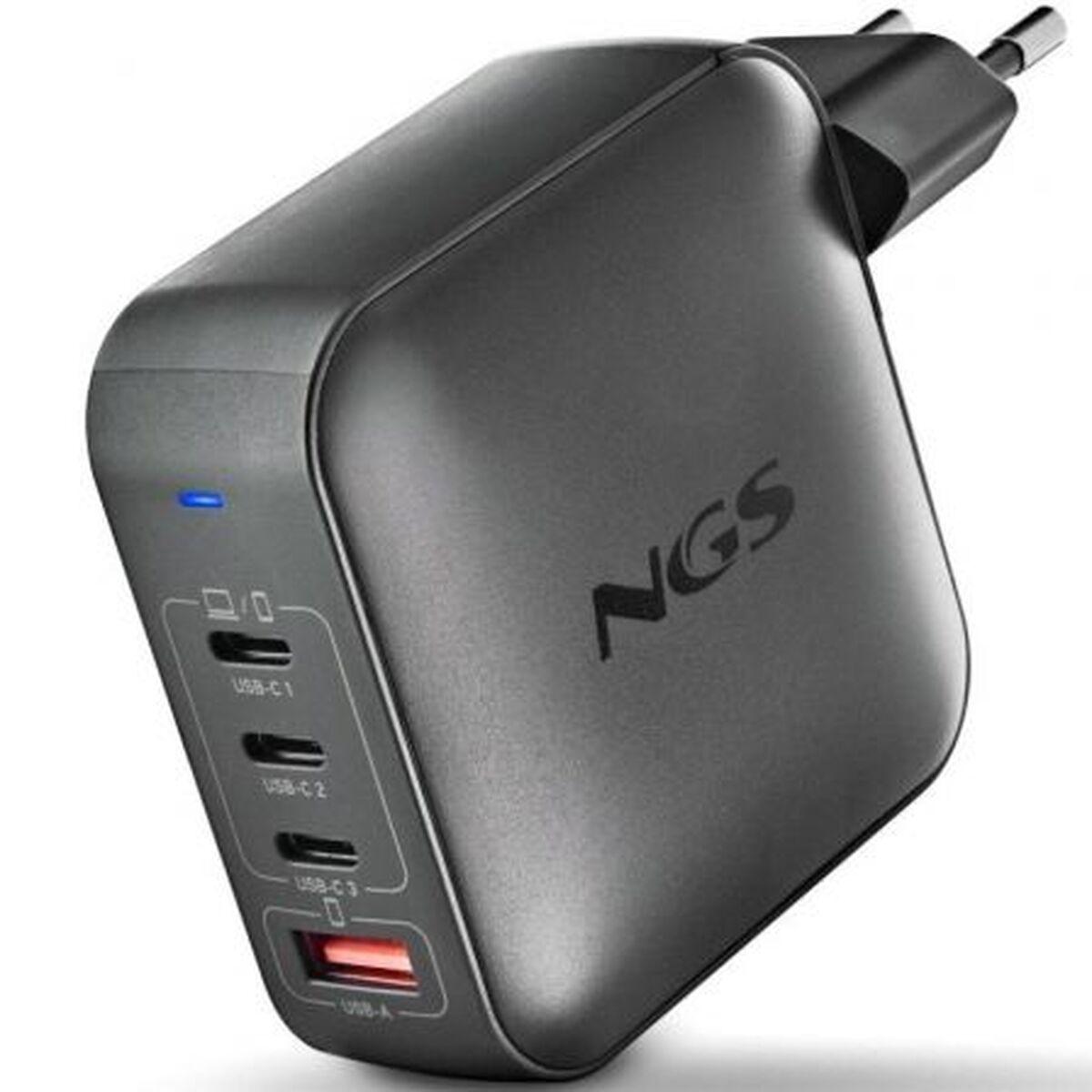 Vægoplader NGS BUD165W 165 W med 3x USB‑C + USB‑A