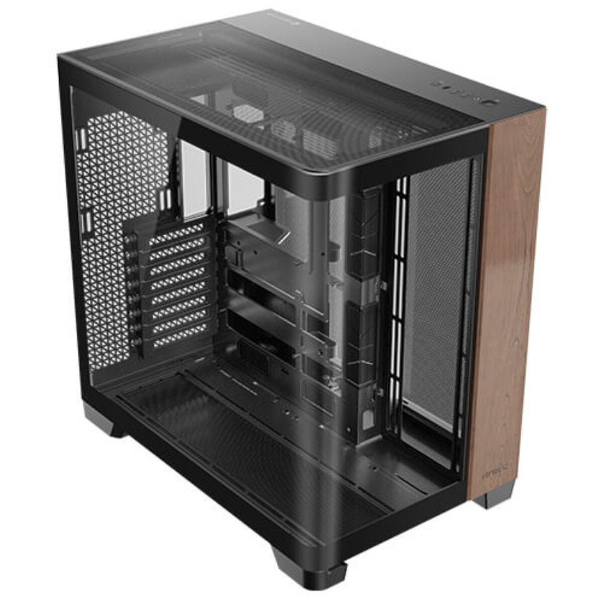 Antec C8 Curve Wood - ATX semi-tårn kabinet, sort/transparent/træ billede