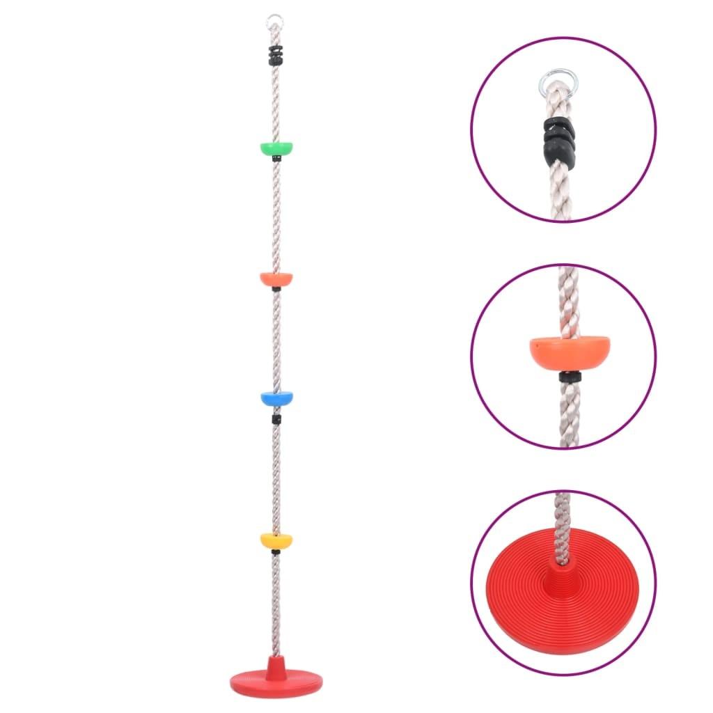 Klatrereb med trin og platform 200 cm