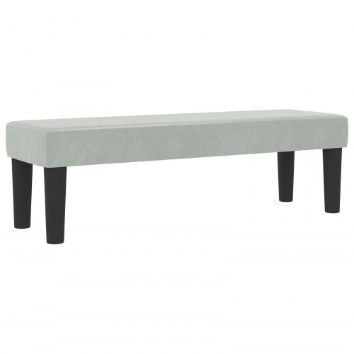 Boxspring seng med madras og bænk lysegrå 120x200 cm fløjl