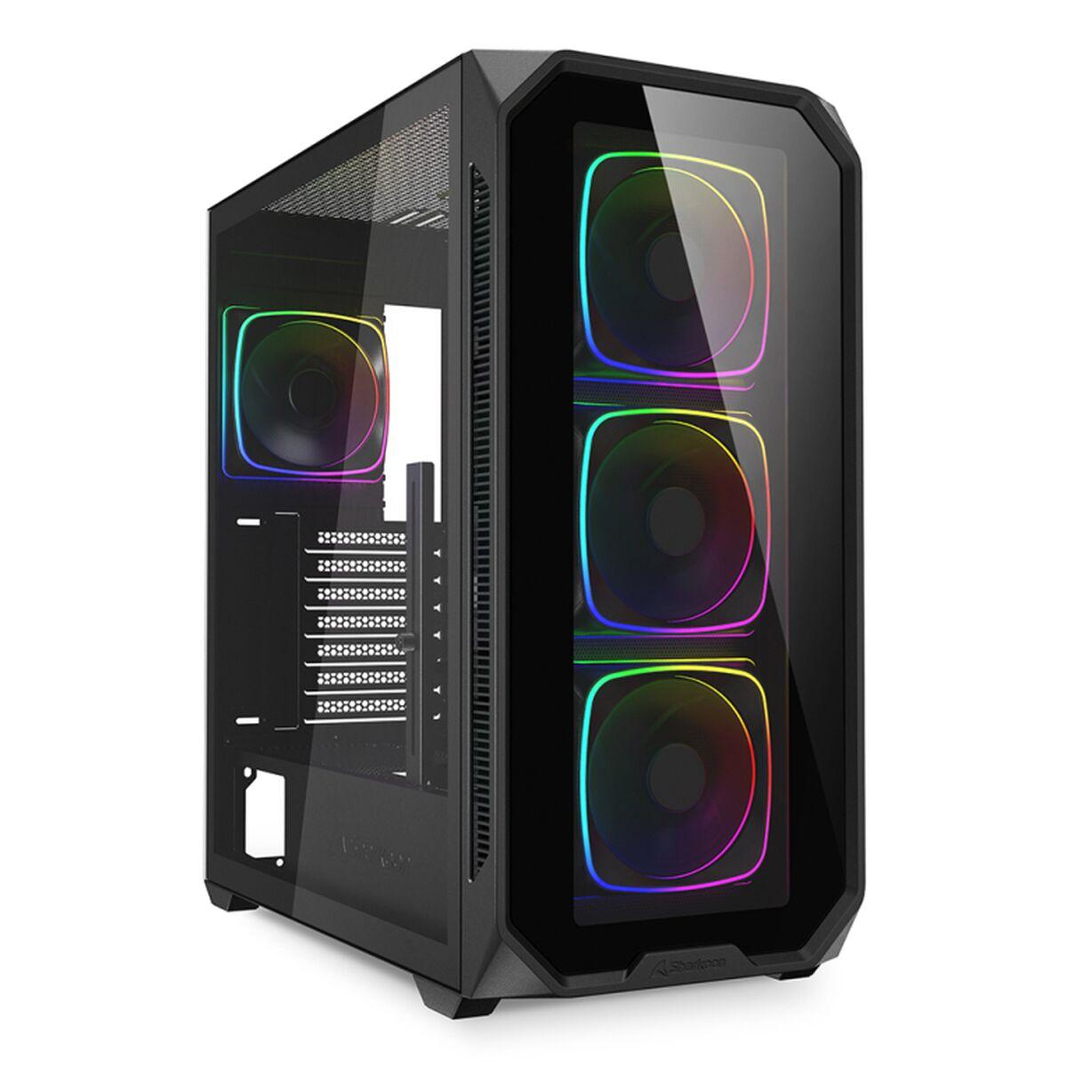 Sharkoon AK5G RGB - ATX midi-tower kabinet, sort