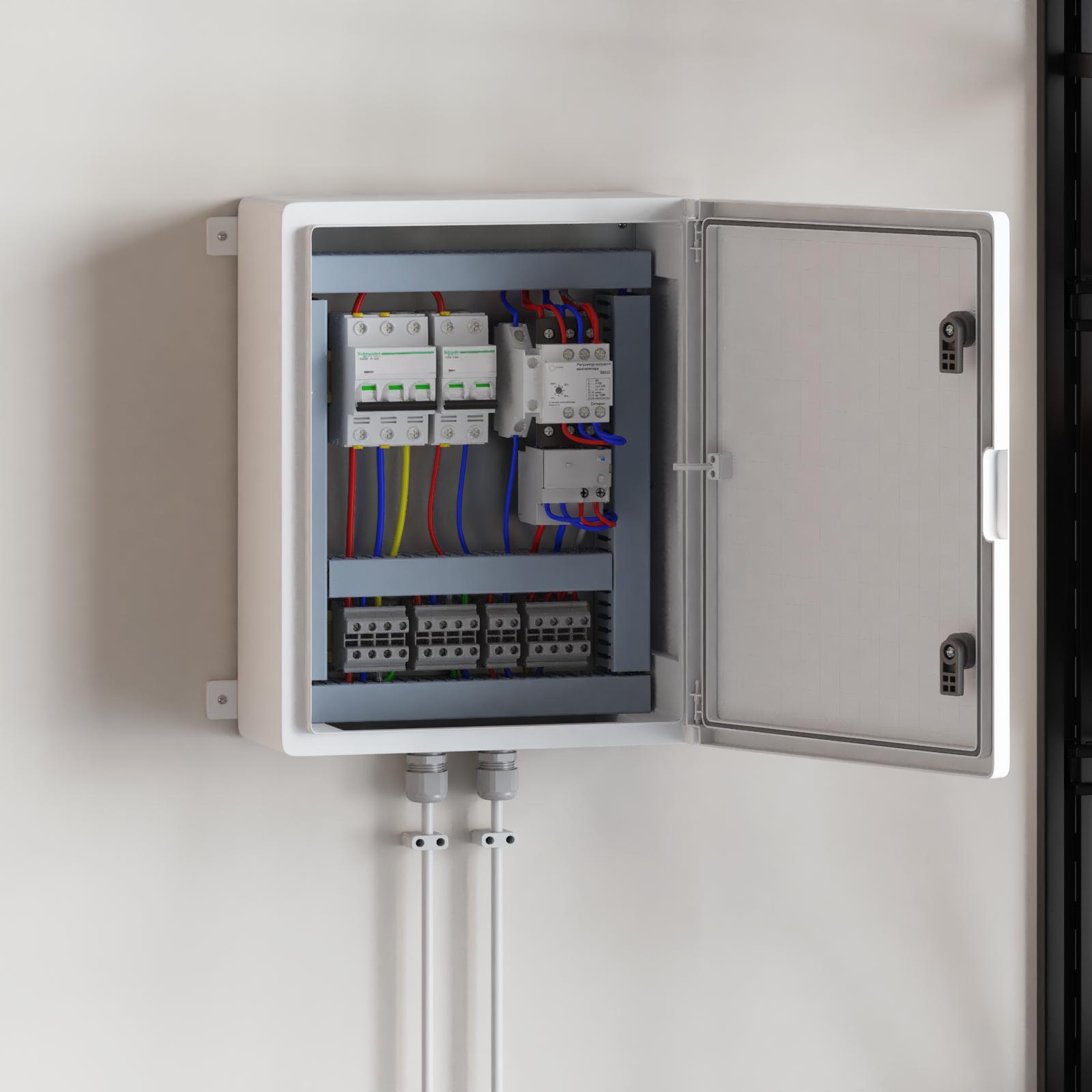 Kontrolskab IP65 Vandtæt Grå 40x17,5x50 cm ABS Plast