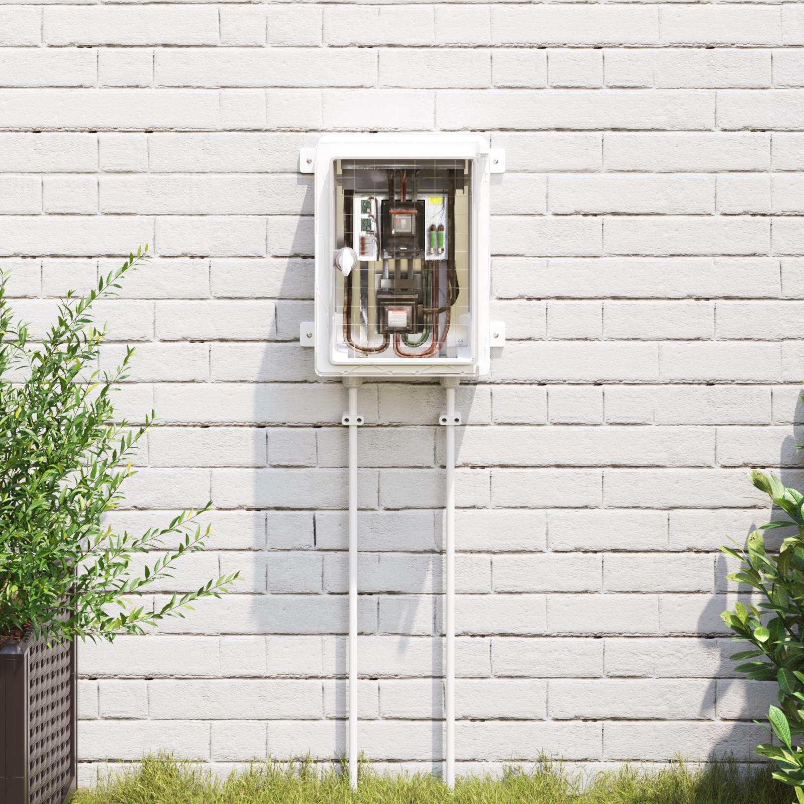 Kontrolskab IP65 Vandtæt Grå 25x15x35 cm ABS Plast