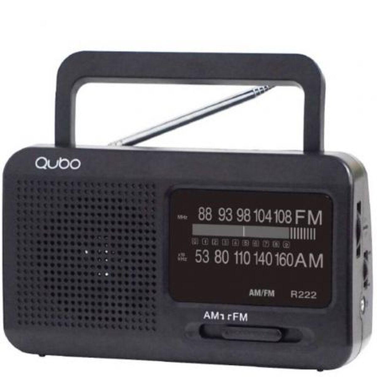 Qubo Transistorradio R-222 med AM/FM og bærehåndtag