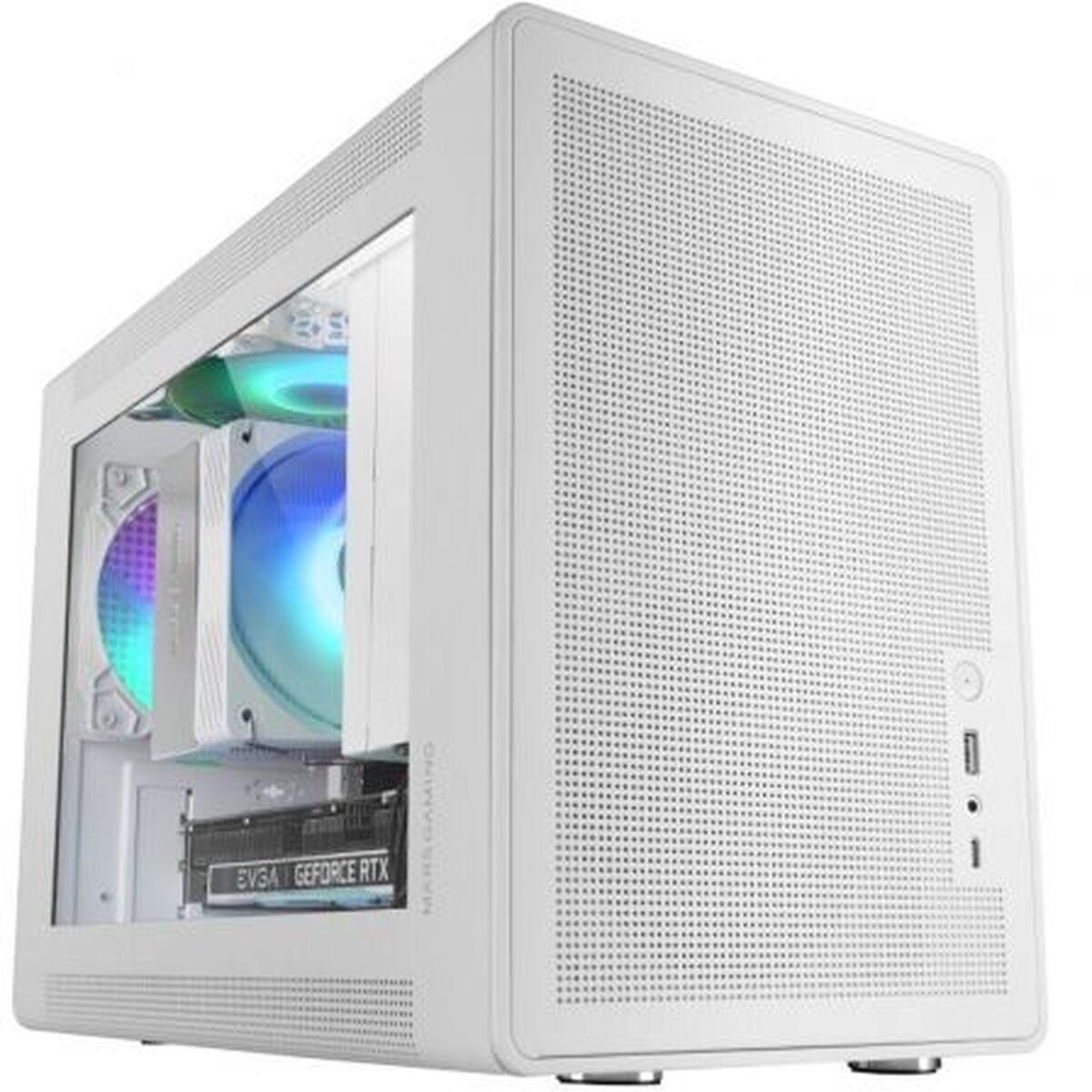 Mars Gaming MCXPSW mini-tower kabinet - Micro ATX/ITX, hvid