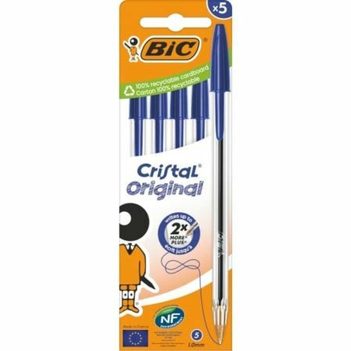 Kuglepenne Bic Cristal Original - blå, 5 stk.