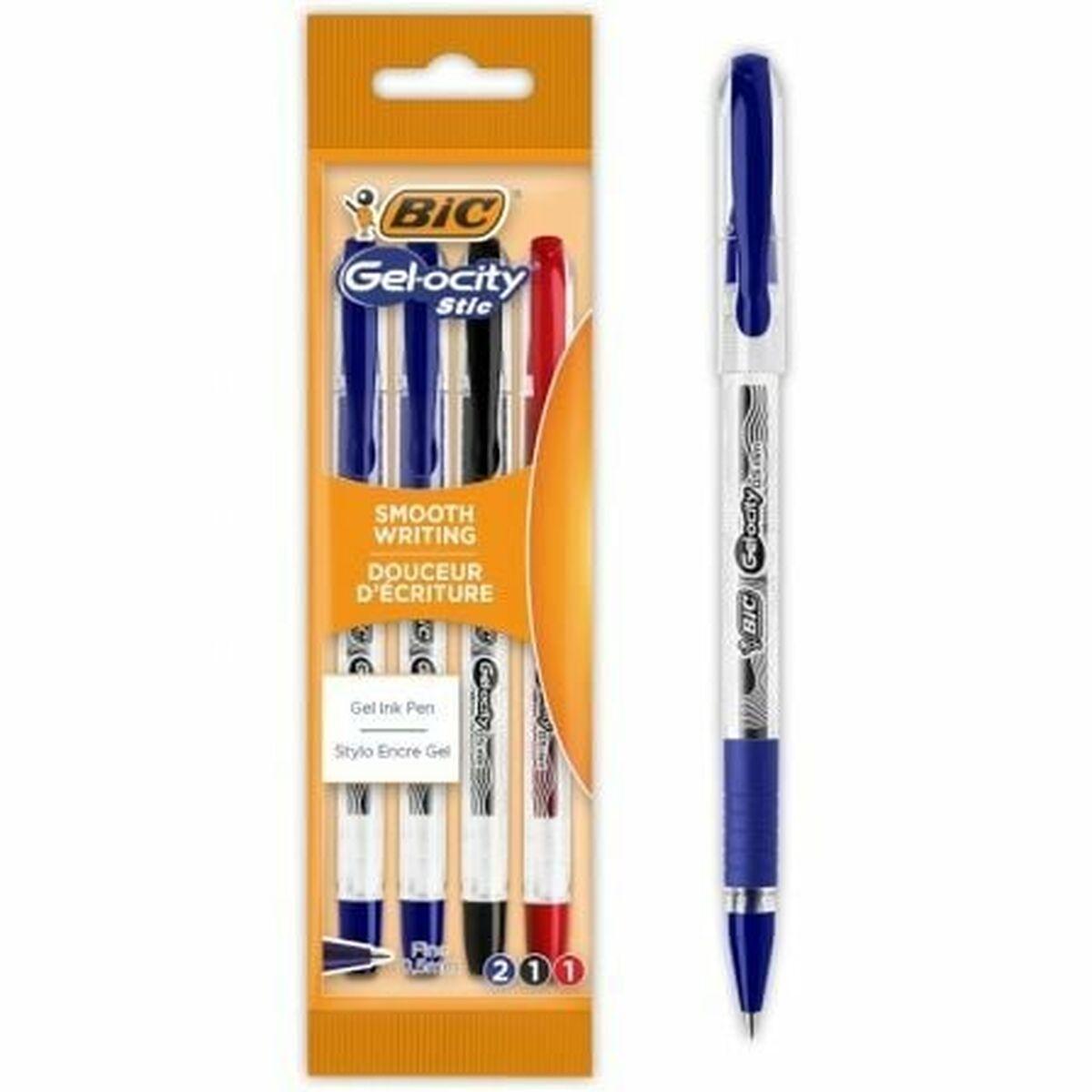 Bic Gelocity Stic gelpenne - sæt med 4 stk (992599) billede