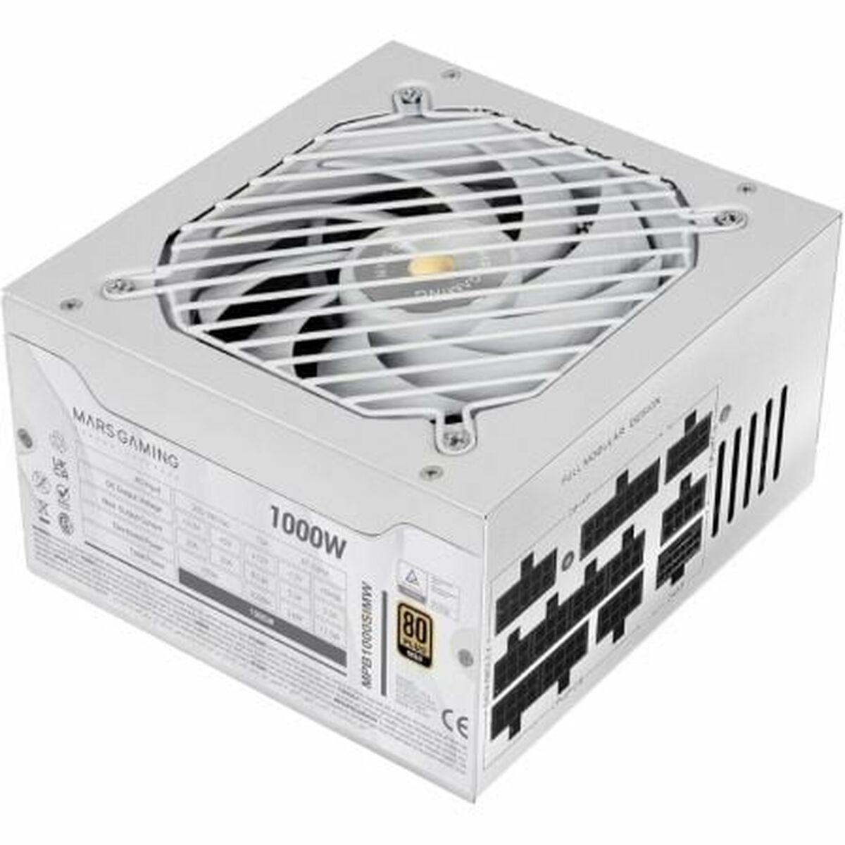 Mars Gaming MPB1000SIMW strømforsyning - ATX 1000 W, 80 Plus Gold, hvid