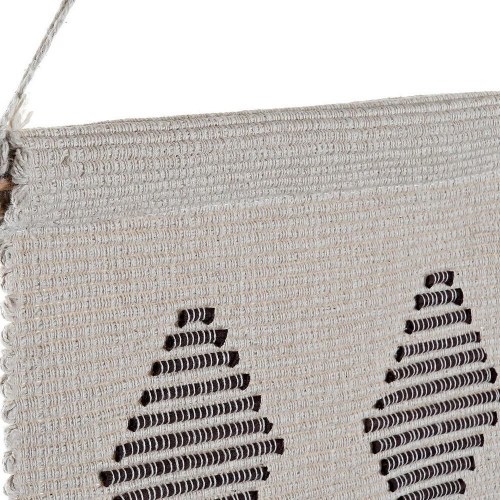 Hængende dekoration - boho/etnisk geometri, sort/creme, 46 × 1 × 64 cm (sæt á 2)